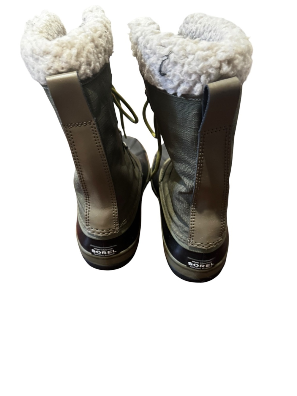 Sorel  Men’s  1964 PAC Nylon SnowOlive Green and Black Sherpa-Lined Winter Boot - Picture 2 of 11
